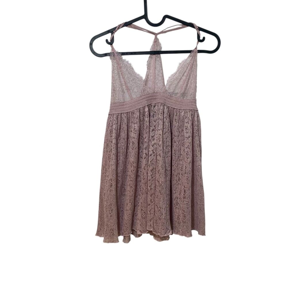 Victoria Secret Womens Pink Coquette Lace Lingerie Mini Dress S Nightgown Sexy